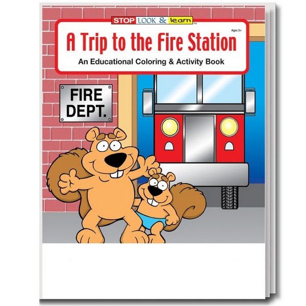 CS0195B A Trip To The Fire Station Coloring and Activity BOOK Blank No